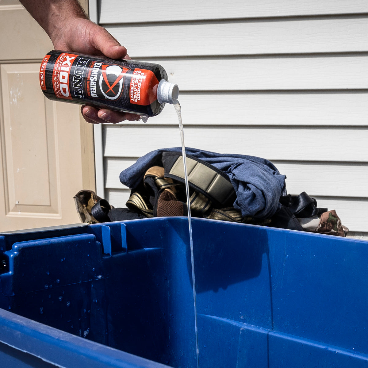 ElimiShield HUNT X10D Extended scent control treatment lasts up to 5 years or 50 wash cycles